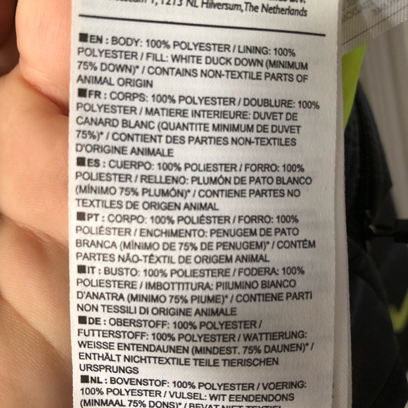 Nike Women's Black Puffer Jacket with Lime Accents - Picture 6 of 6